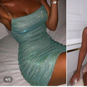 Sparkly green dress